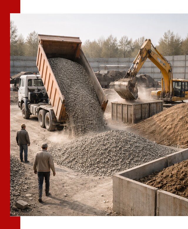 Доставка нерудных материалов с погрузкой и разгрузкой в Отрадном