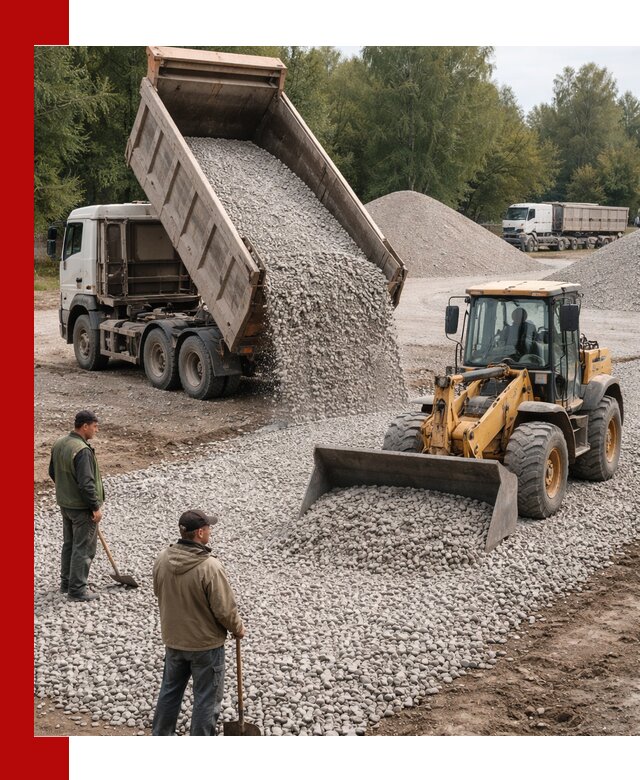 Купить гравийный щебень фракция 20-40 в Отрадном с доставкой