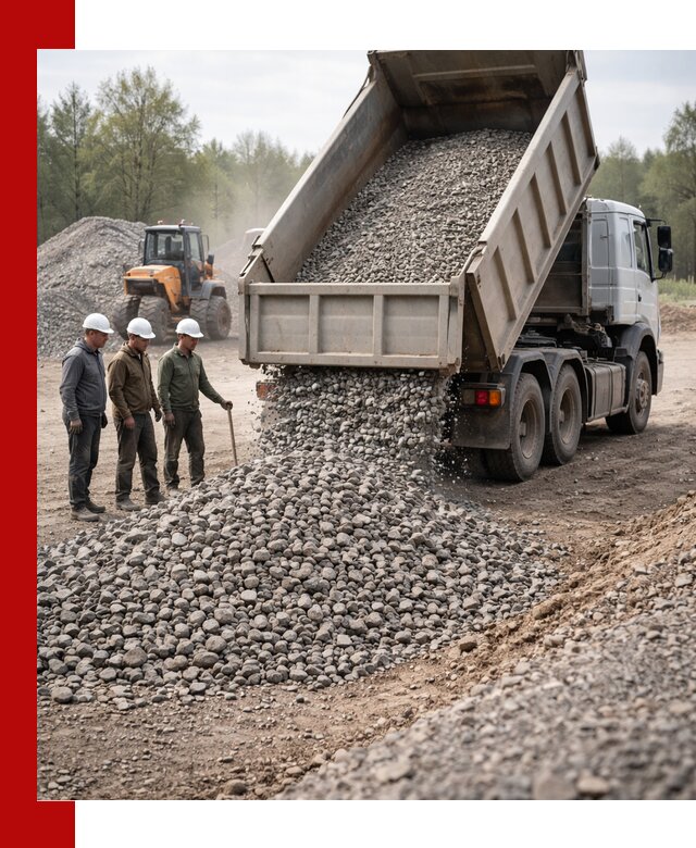 Доставка гравийного щебня фракции 70-120 в Отрадном