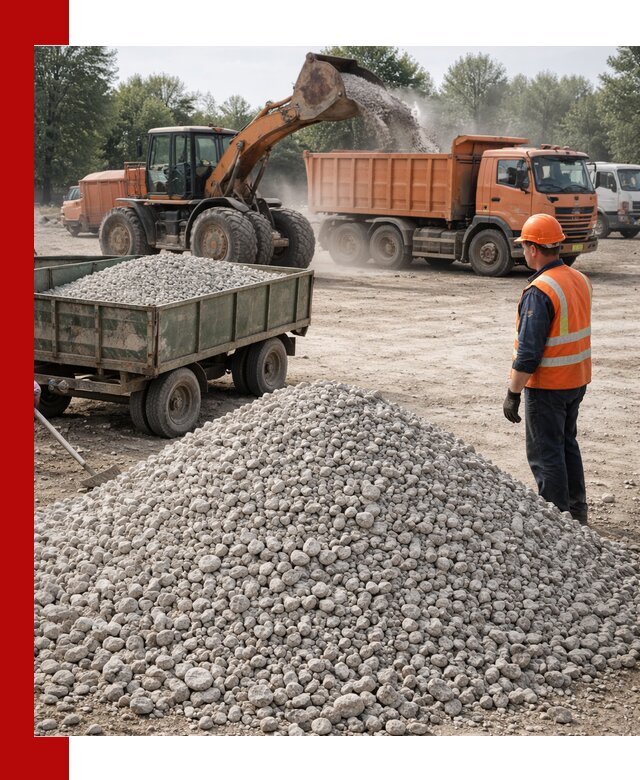 Доставка известнякового щебня фракция 20–40 в Отрадном