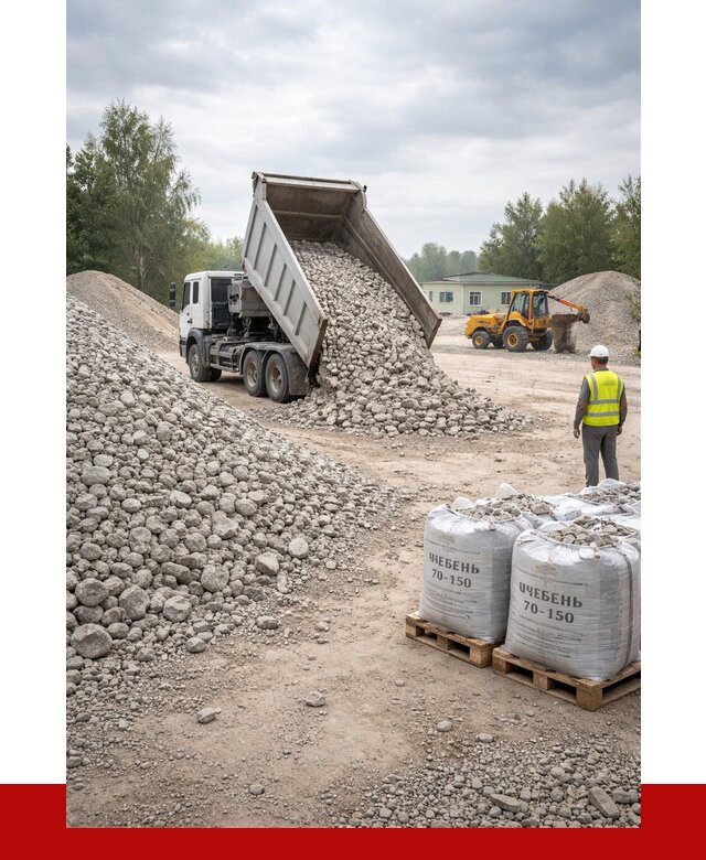 Известняковый щебень фракция 70-150 в Отрадном от 1359 р. | ПРОНЕРУДТрд