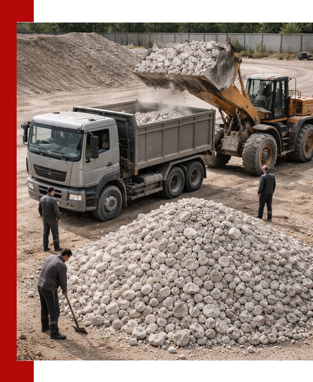 Известняковый щебень фракция 70–150 с доставкой в Отрадном