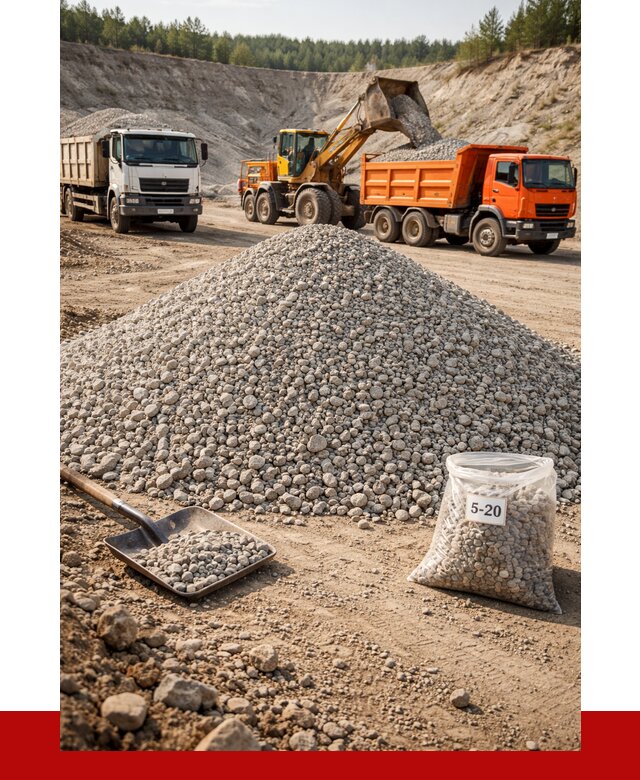 Доломитовый щебень фр. 5-20 в Отрадном от 4565 р. | ПРОНЕРУДТрд