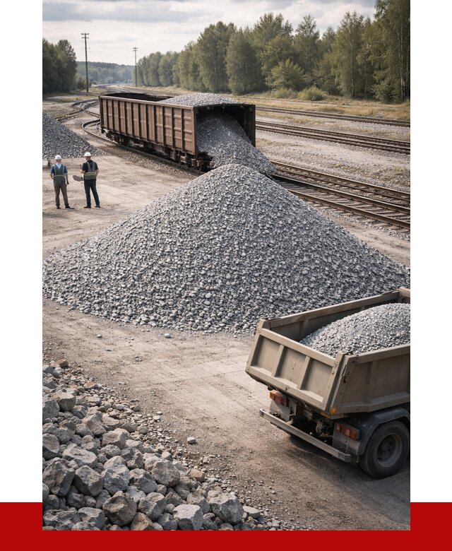 Железнодорожный щебень 20-60 в Отрадном от 1848 р. | ПРОНЕРУДТрд