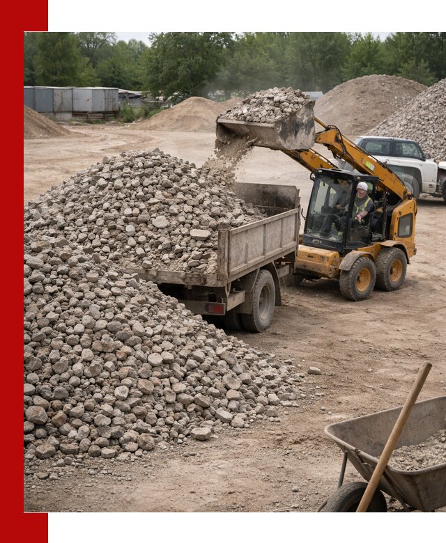 Доставка вторичного щебня в Отрадном для строительных работ