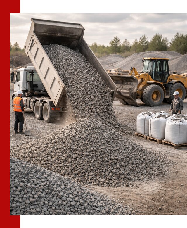 Бетонный щебень фракция 5–20 с доставкой в Отрадном
