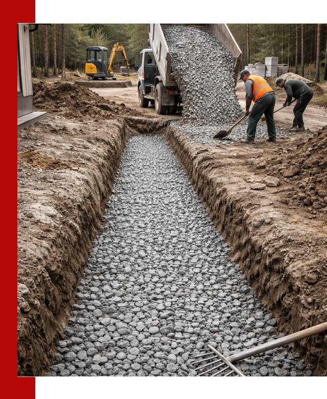 Щебень для дренажа с доставкой в Отрадном высокого качества