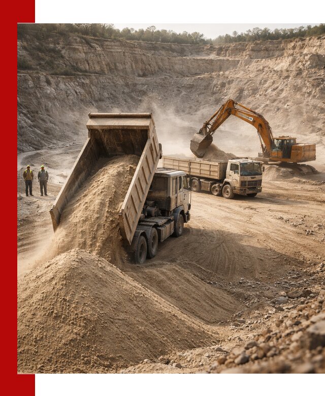 Карьерный песок навалом с доставкой в Отрадном