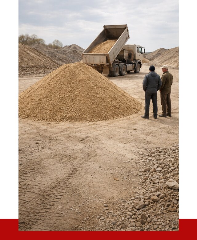 Карьерный песок крупнозернистый в Отрадном от 9240 р | ПРОНЕРУДТрд