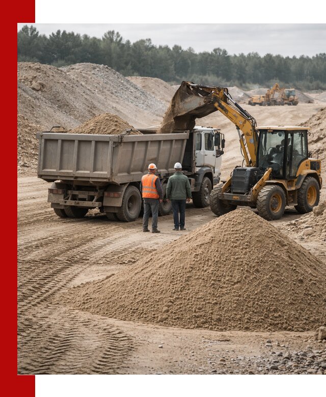 Карьерный среднезернистый песок с доставкой в Отрадном