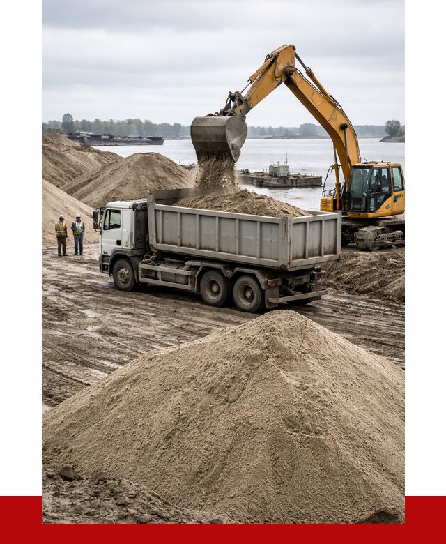 Купить речной песок навалом в Отрадном от 1957 р., ПРОНЕРУДТрд