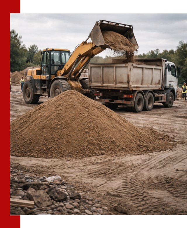 Доставка речного песка навалом в Отрадном быстро и выгодно