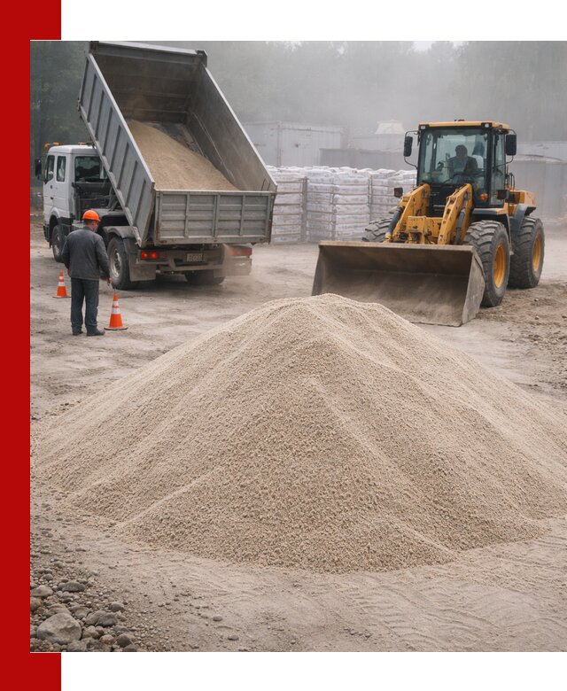 Кварцевый песок фракция 0–8 для стройработ в Отрадном
