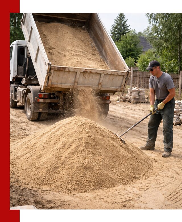 Доставка сухого песка самосвалами в Отрадном