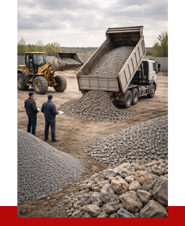 Гравий и камень с доставкой в Отрадном от 4565 р. - ПРОНЕРУДТрд