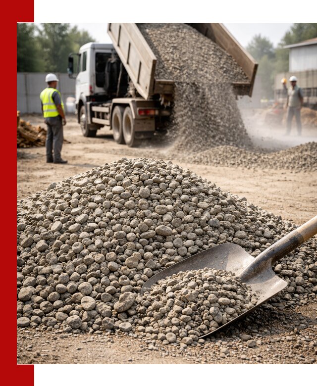 Доставка гравия фракции 20-40 в Отрадном с самосвалами