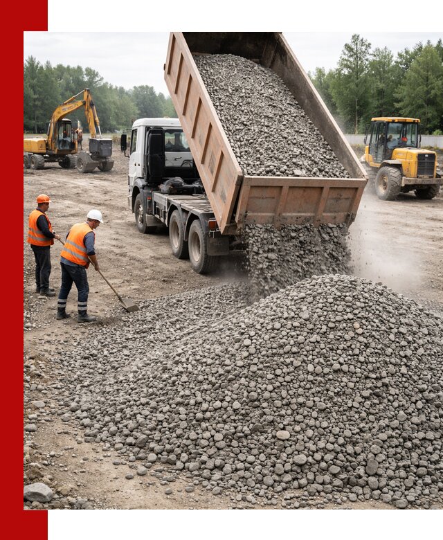 Доставка гравия фракции 40-70 в Отрадном оптом и в розницу