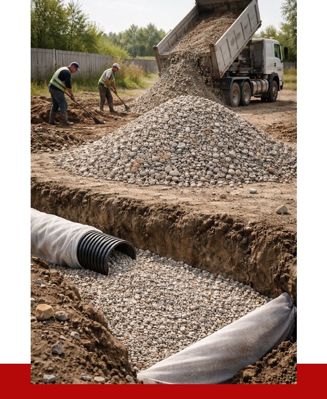 Гравий для дренажа в Отрадном от 2391 р., доставка ПРОНЕРУДТрд