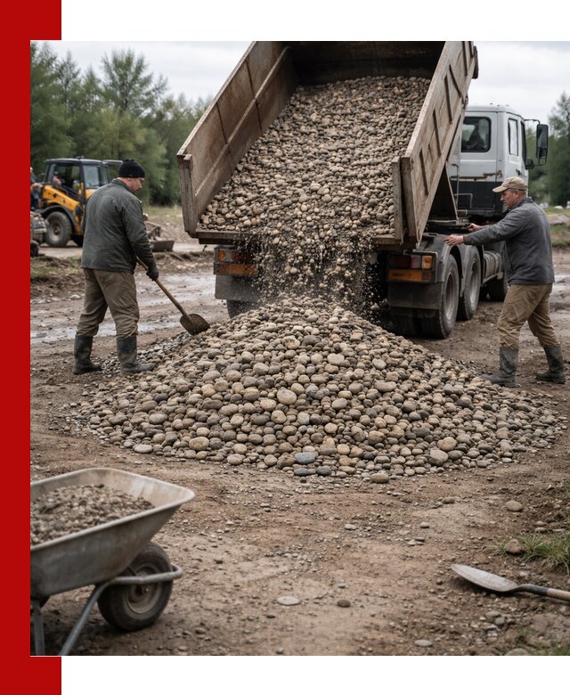 Доставка гальки речной оптом и в розницу в Отрадном