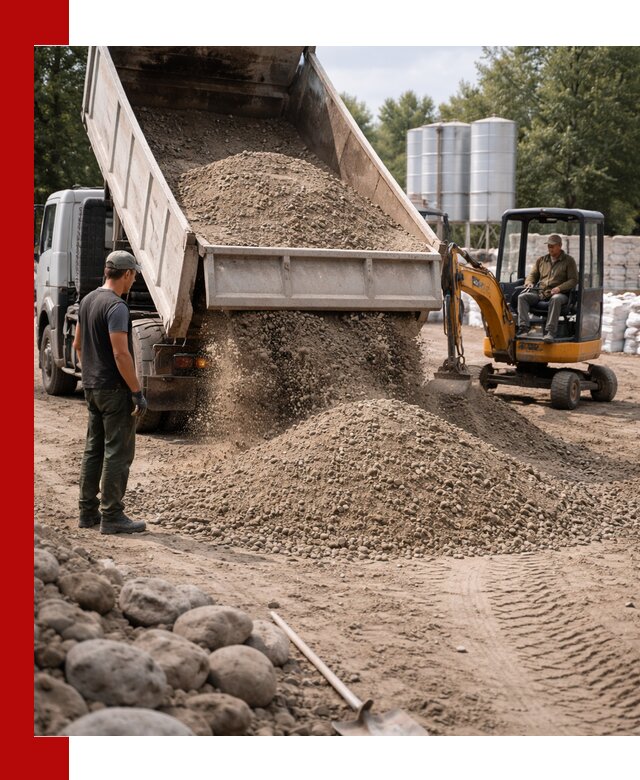 Доставка ПГС С3 в Отрадном самосвалами и миксерами