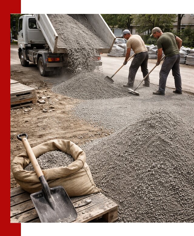 Отсев для тротуарной плитки в Отрадном — доставка и укладка