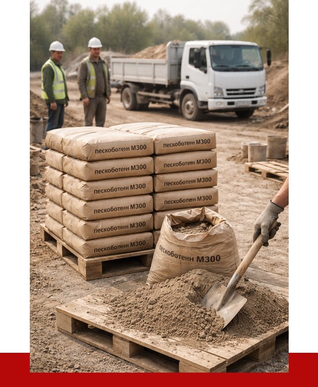 Пескобетон М300 в Отрадном с доставкой от 5055 р. за куб | ПРОНЕРУДТрд