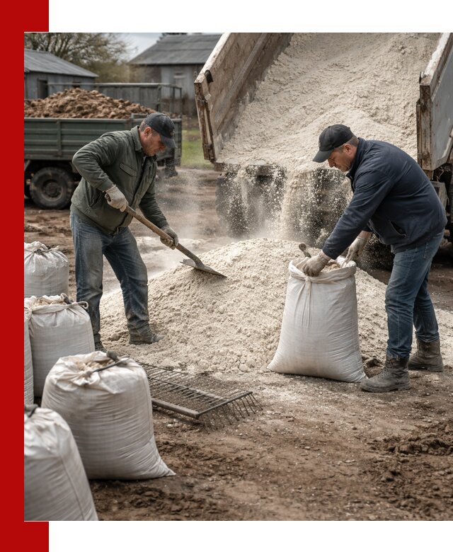 Доставка извести пушонки в Отрадном оптом и мелким оптом