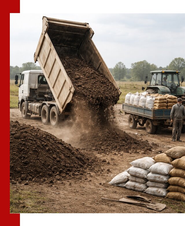 Доставка грунта и удобрений оптом в Отрадном для сельхоз и строительства