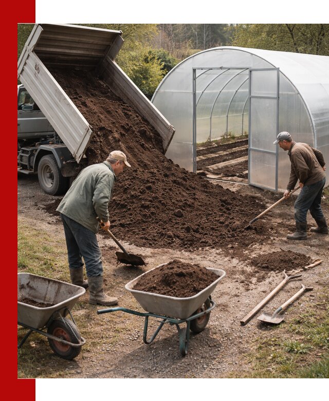 Грунт для теплицы с доставкой в Отрадном — плодородный субстрат под растения