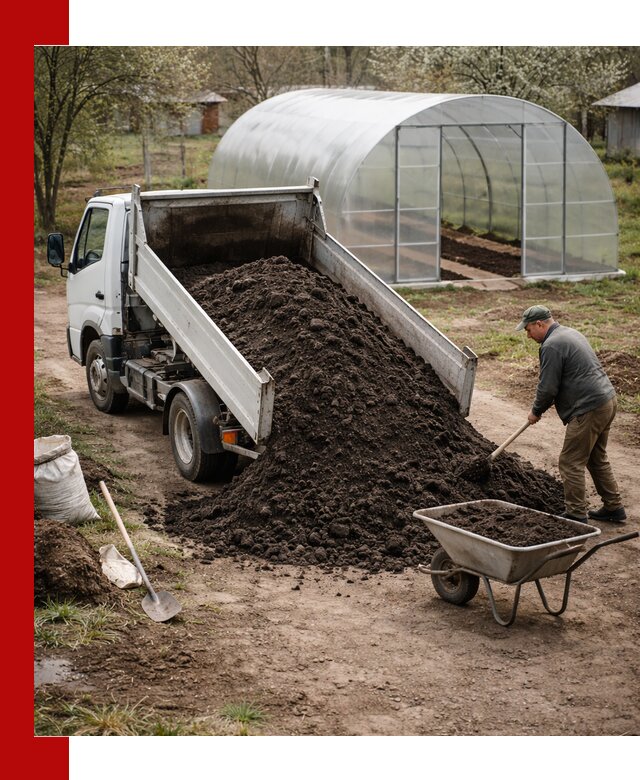 Чернозем для теплицы с доставкой в Отрадном