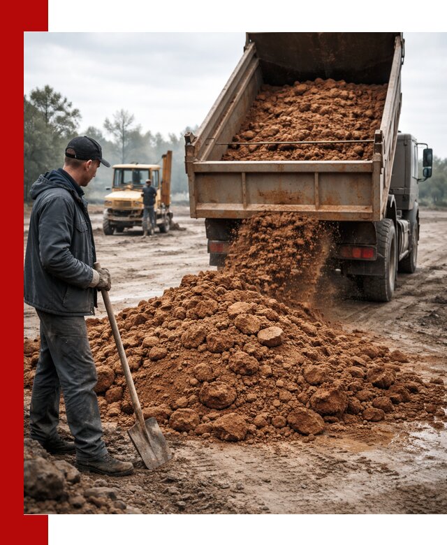 Глина для засыпки в Отрадном с доставкой самосвалами