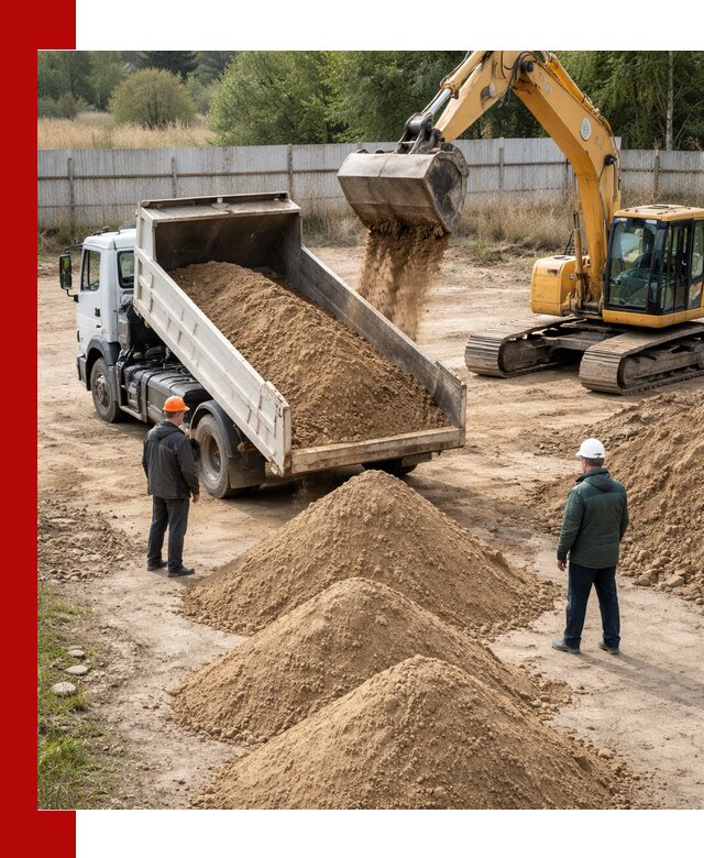 Доставка супеси вагонными и автопартиями в Отрадном