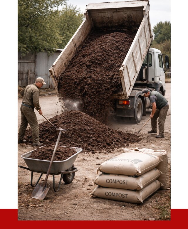 Купить компост в Отрадном от 4565 р. за куб с доставкой | ПРОНЕРУДТрд