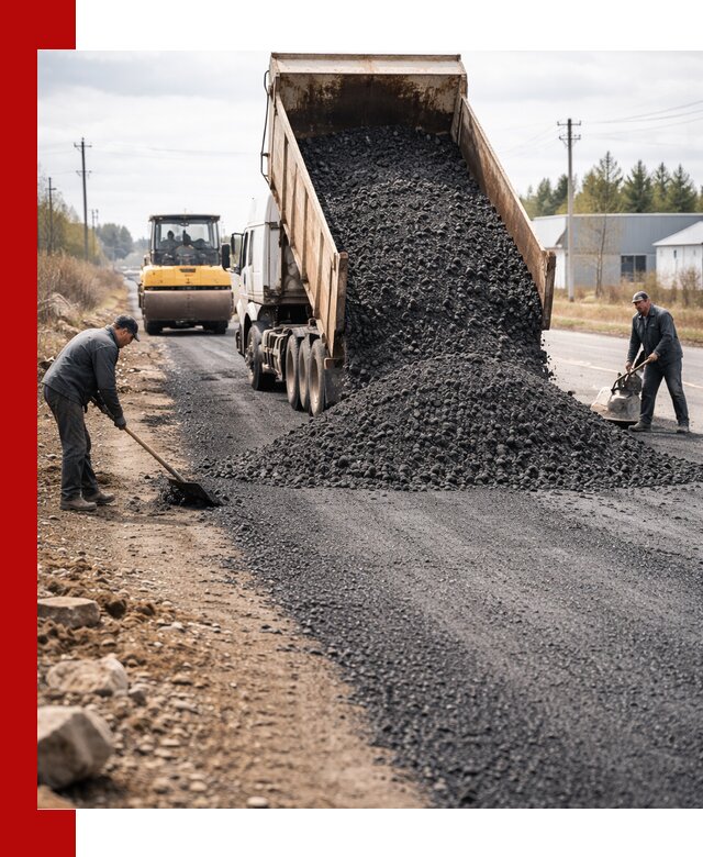 Асфальтовая крошка для дорог в Отрадном — поставка и доставка