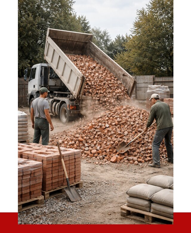 Бой кирпича в Отрадном с доставкой от 4565 руб/куб | ПРОНЕРУДТрд