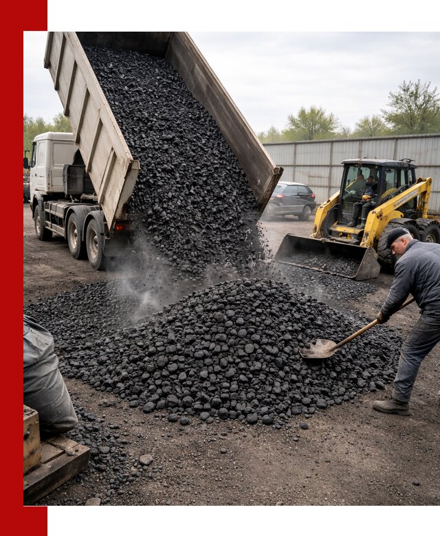 Доставка угля орех в Отрадном оптом и в розницу