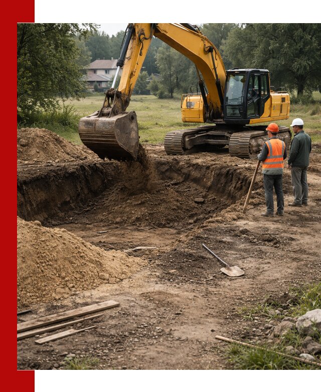 Рытье котлована под фундамент в Отрадном (быстро и недорого)