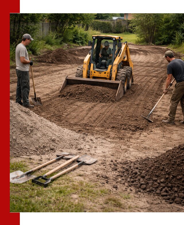 Планировка участка грунтом с вывозом и доставкой в Отрадном