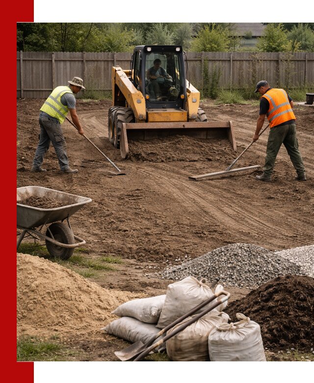 Выравнивание участка под строительство и благоустройство в Отрадном