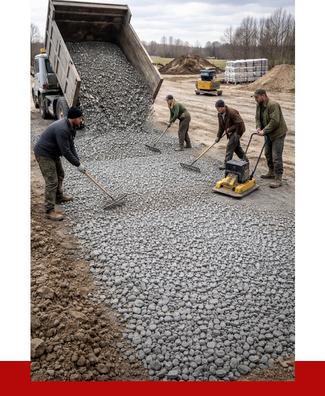 Устройство щебеночной подушки в Отрадном от 4892 р. ПРОНЕРУДТрд